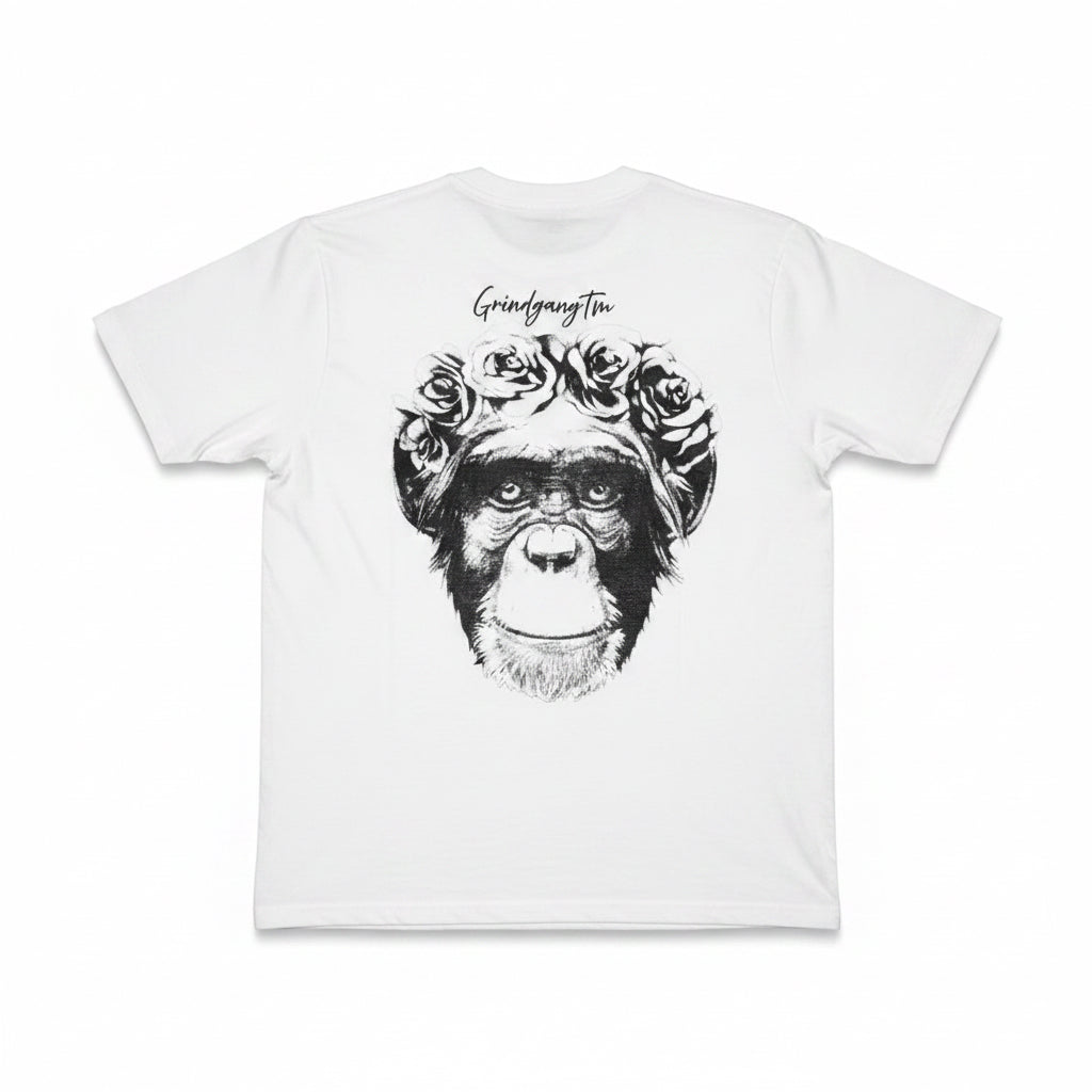 GG “Floral Monkey”       T-Shirt White