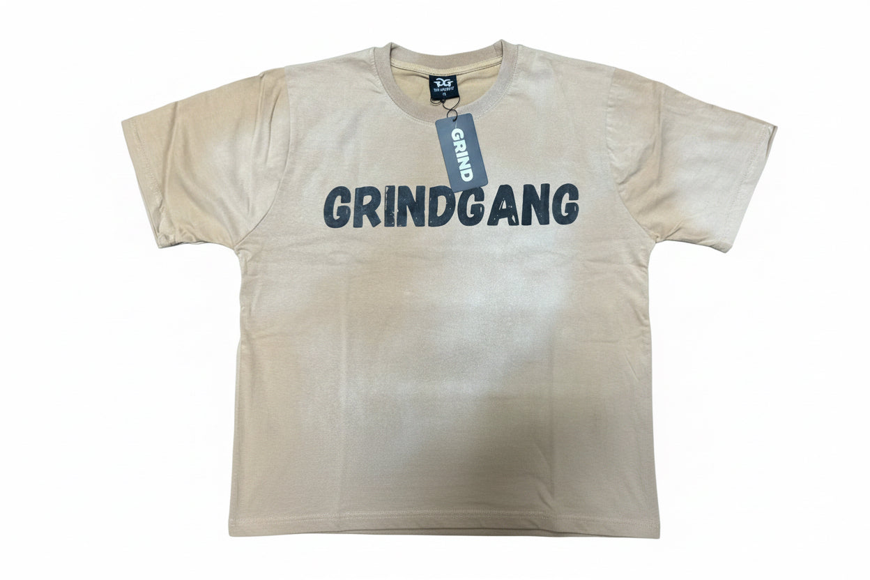 GG “GrindGang Monkey” T-Shirt – Stone Wash Sand