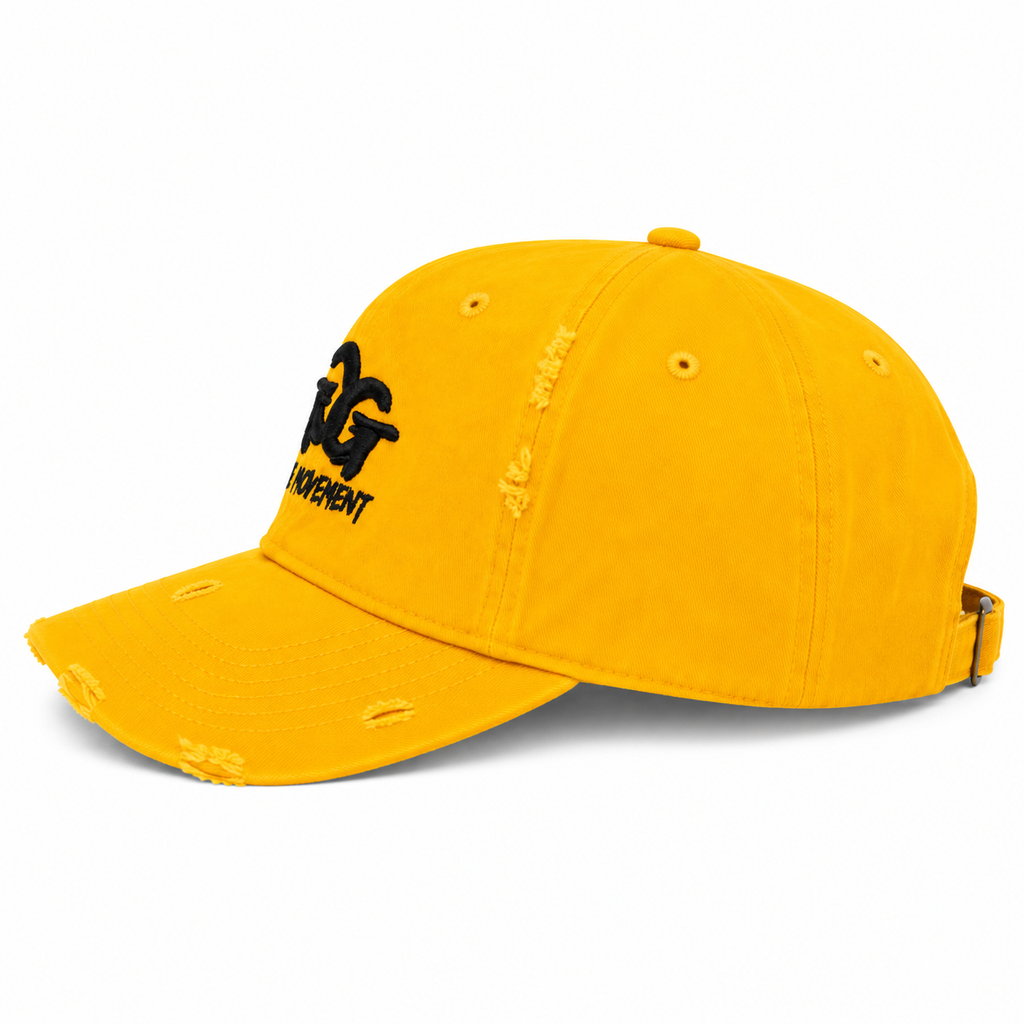 GrindgangTm “Golden Hour” Distressed Dad Hat